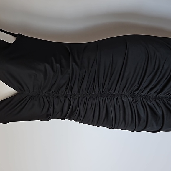 INC International Concepts sleeveless black ruched front dress-L - Picture 2 of 8